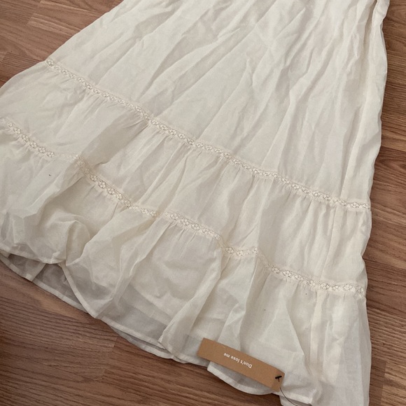 NWT REFORMATION NOA DRESS beige midi shoulder tie dress *sold out on site* - Picture 4 of 8